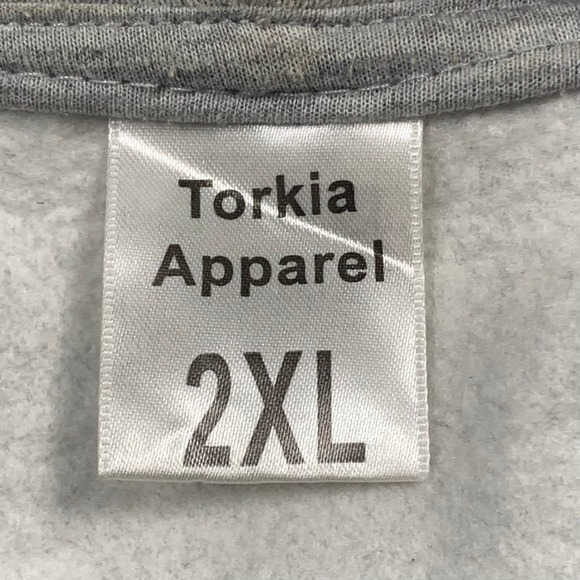 TORKIA APPAREL NEW YORK CITY Men`s Size 2XL Grey USA Flag Hoodie - Picture 7 of 7